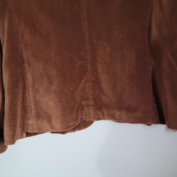 Vintage Silver Unicorn Burnt Orange/Brown Faux Suede Women’s Blazer Sz 13 Button - Picture 13 of 16